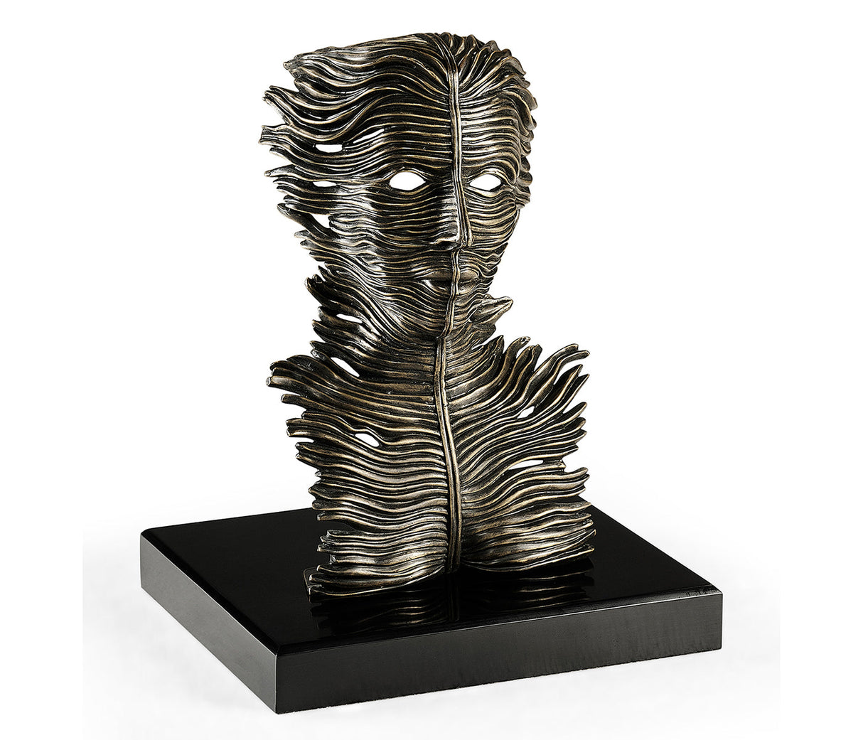 Curated Collection - Antique Dark Bronze Mask Sculpture