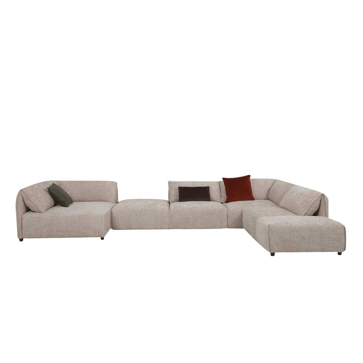 Luna Light Khaki Sectional
