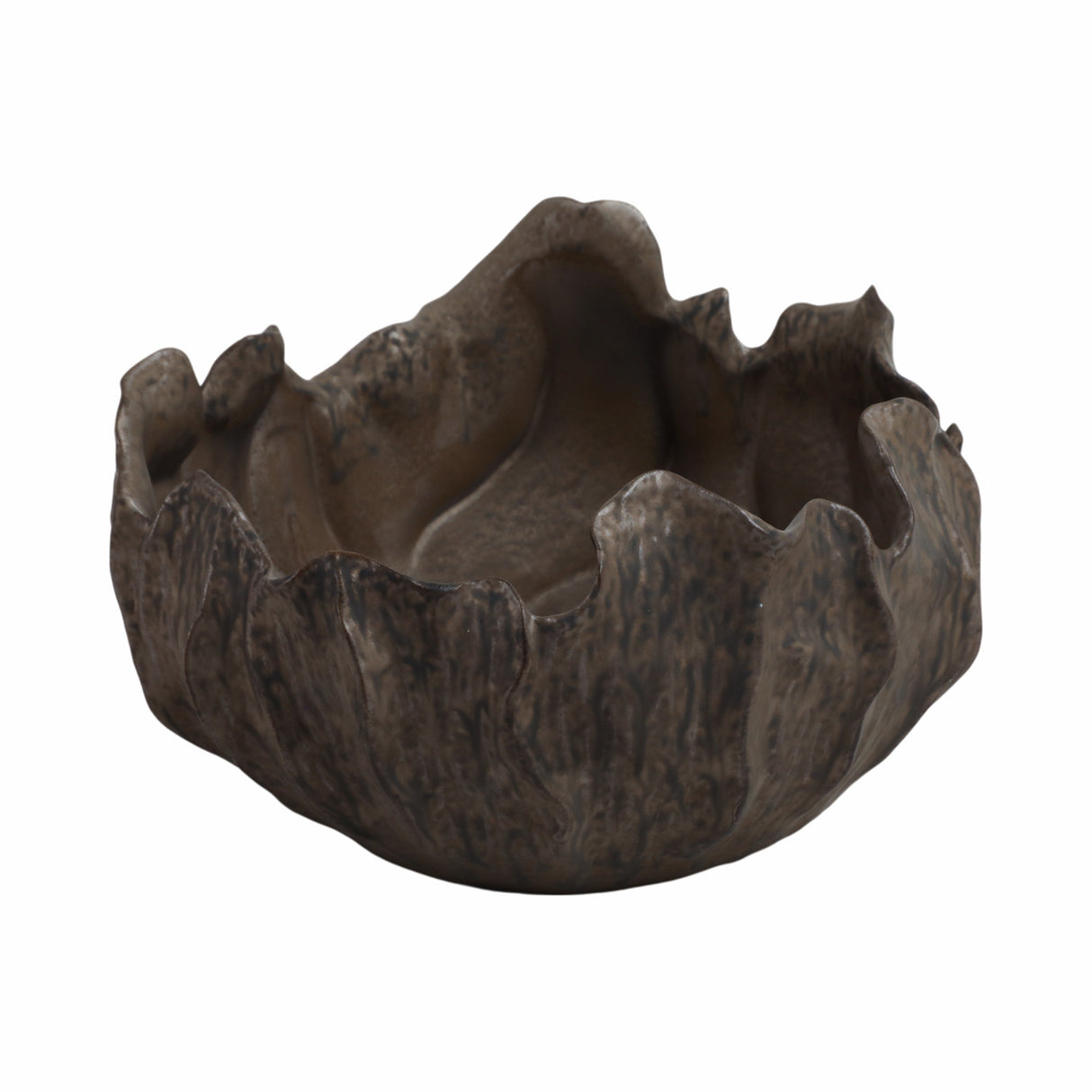 14" ZALDANA SHORT PORCELAIN BOWL, RUST