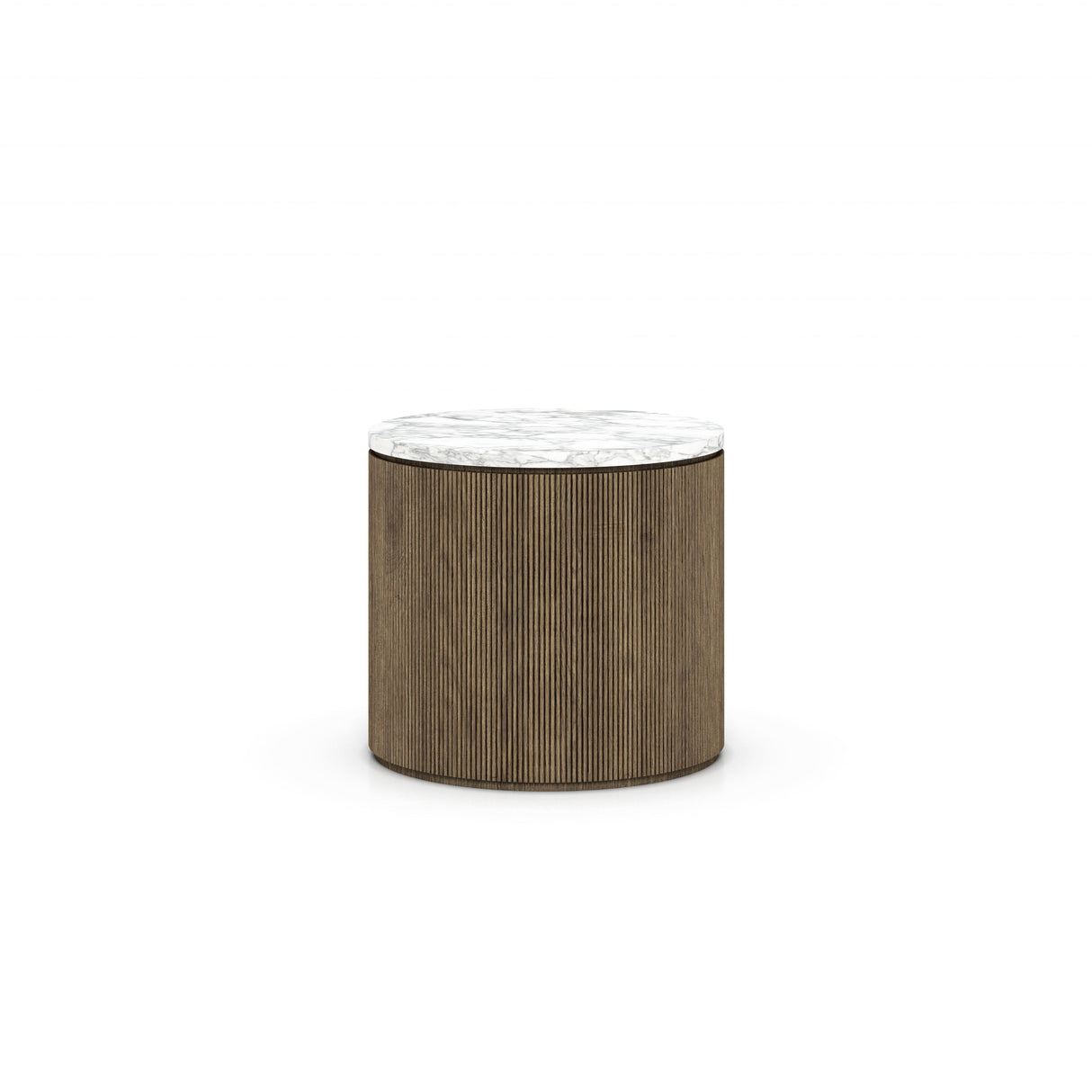 Natural Oak Round Side Table (variant color )
