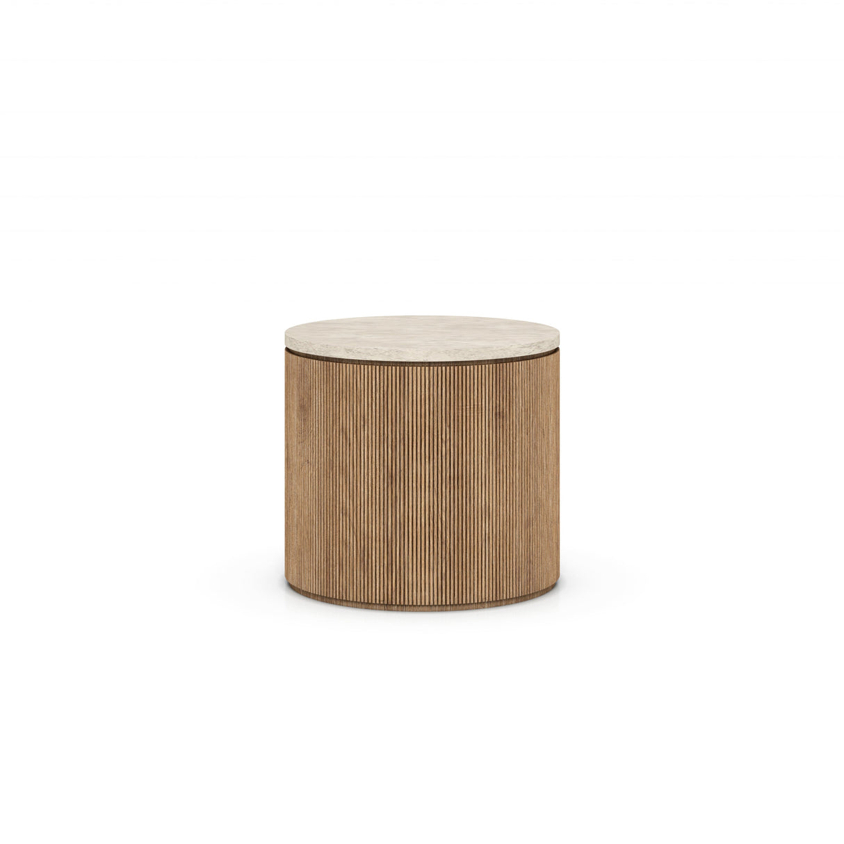 Natural Oak Round Side Table (variant color )