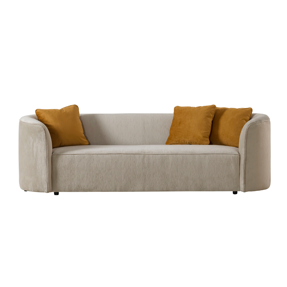 Dana Beige Mustard Sofa (232cm/287cm)