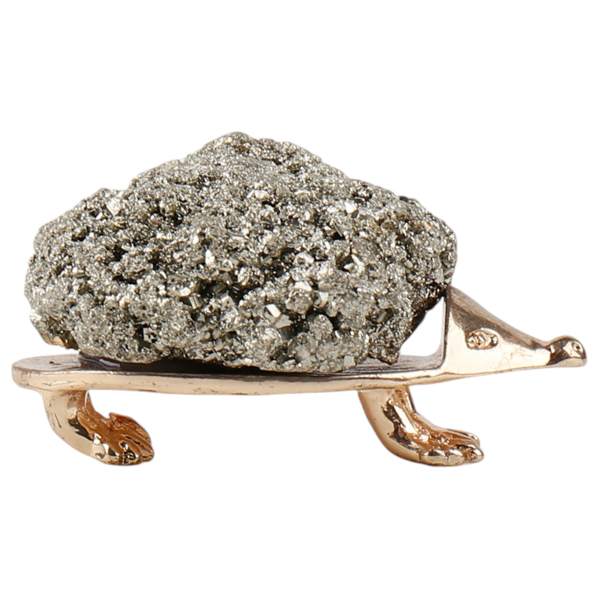 2" Formia Pyrite Hedgehog, Silver