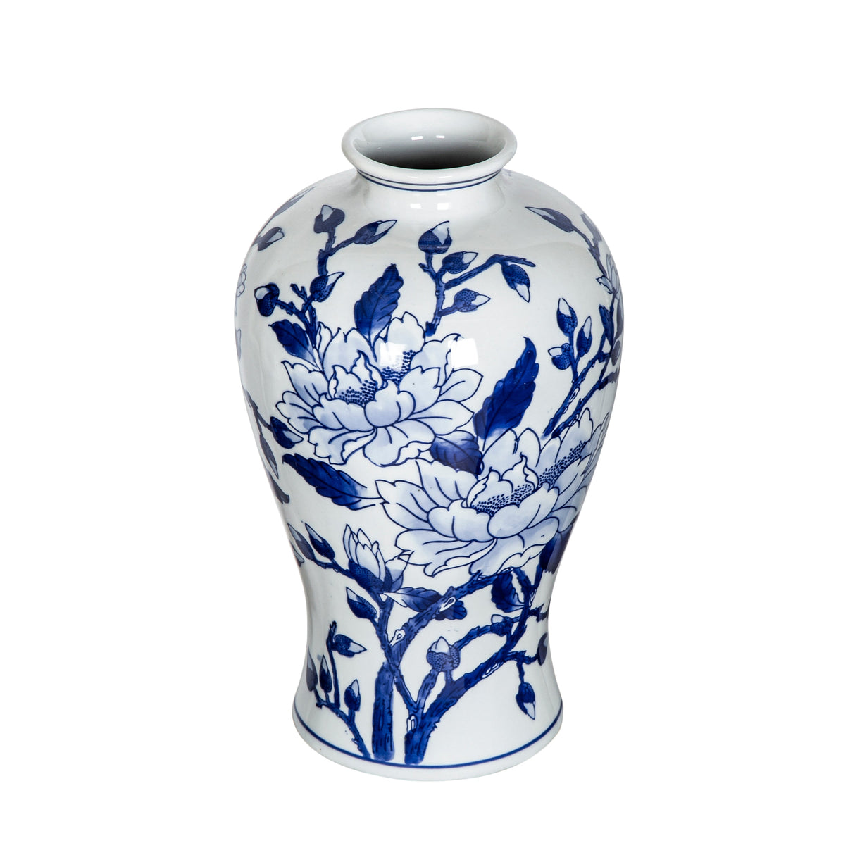 Magnolia Vase,Blue/White