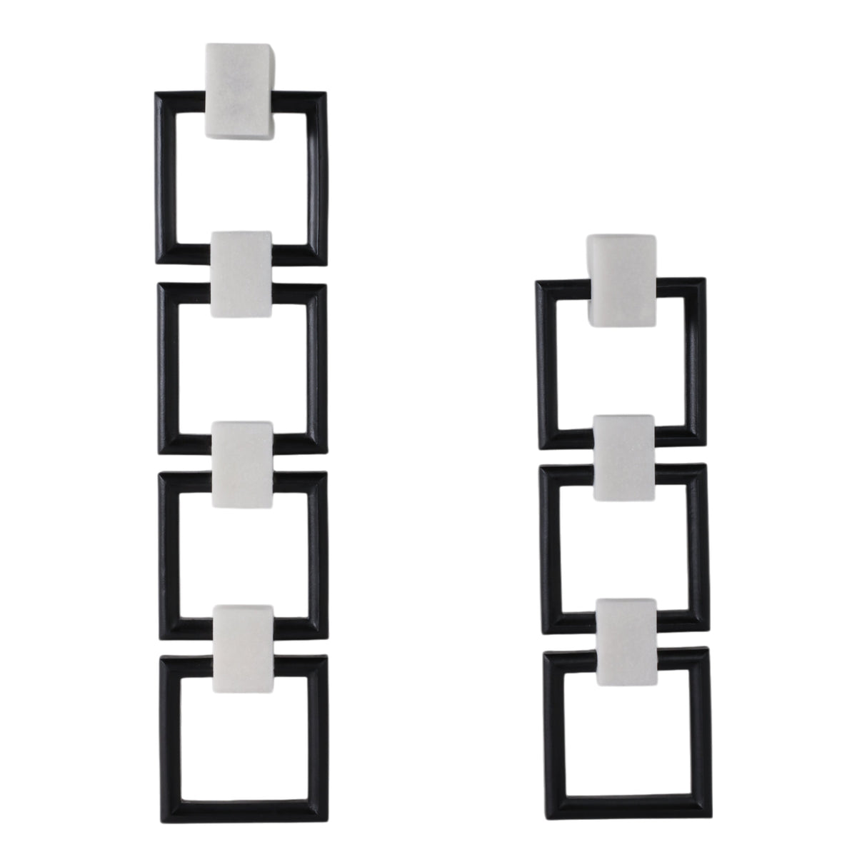 S/2 24/32" Lovell Wall Chains, White/blk