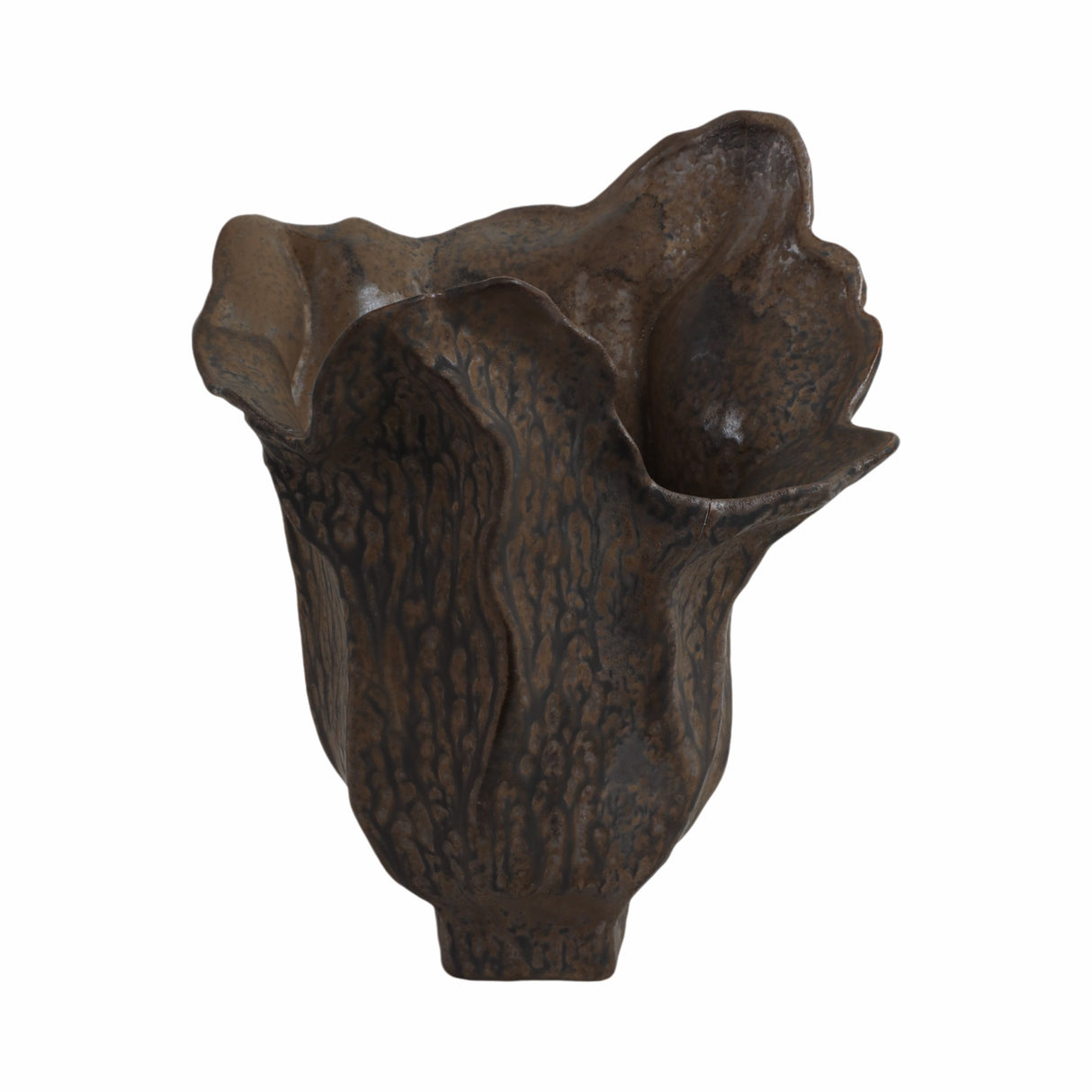 13" ZALDANA SMALL PORCELAIN VASE, RUST