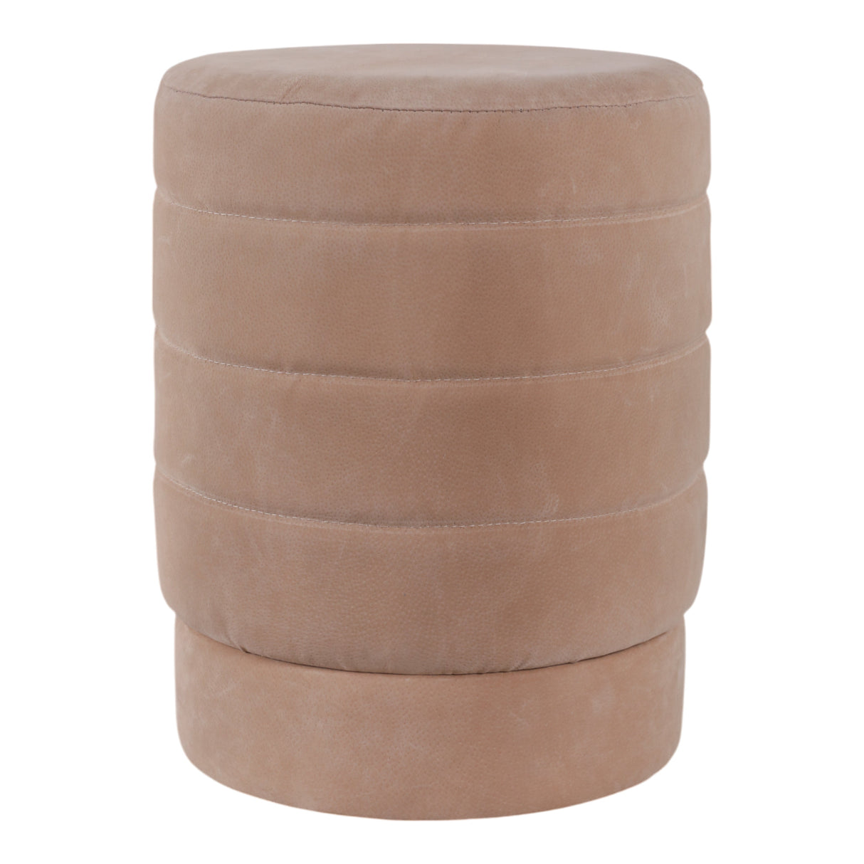 19" Felix Taupe Suede Ottoman Stool