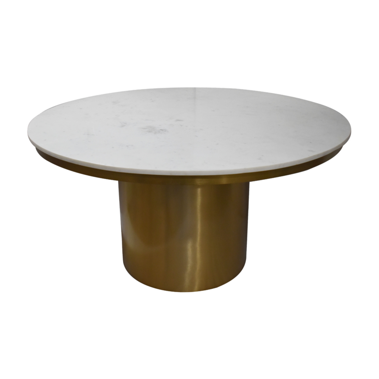 Moonstone Circular Gold Base Dining Table - 8 Person