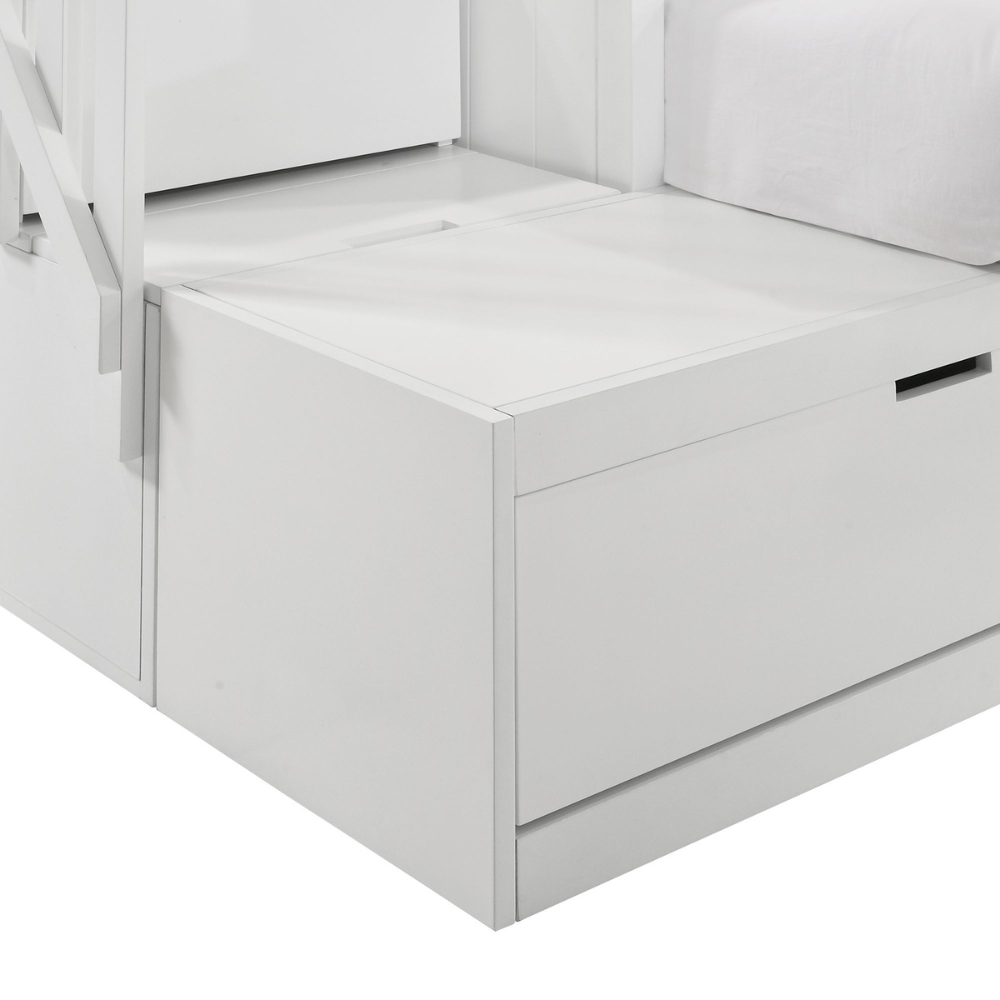 Brian Twin Over Full Bunk Bed W/Three Storage Drawers In White