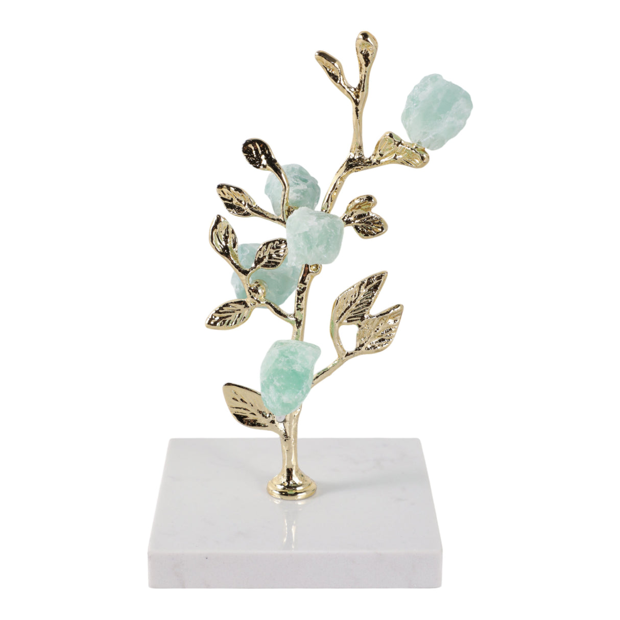 Peoria Small Green Flourite Stone Tree Statuary