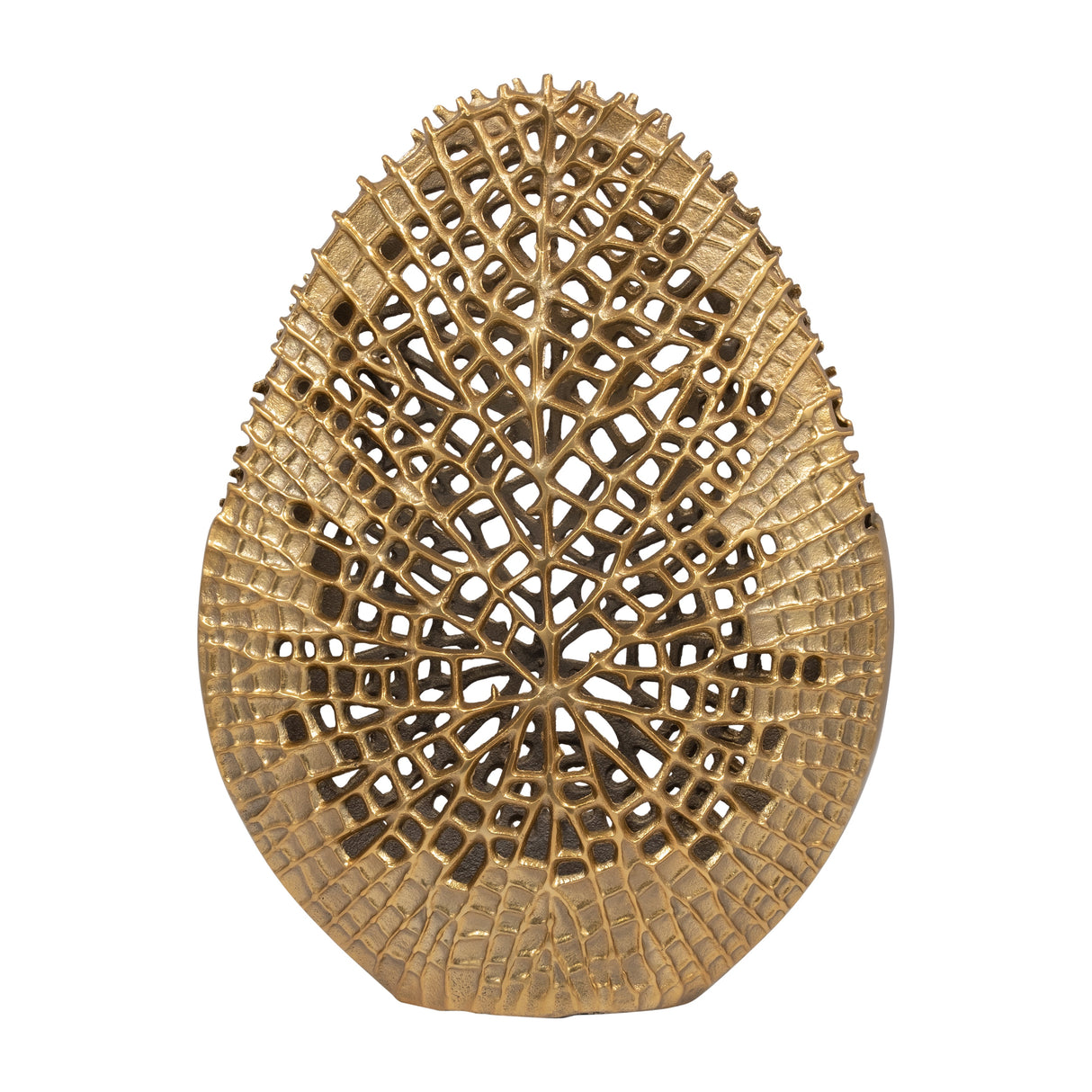 METAL, 18" CONTEMPORARY VASE, GOLD