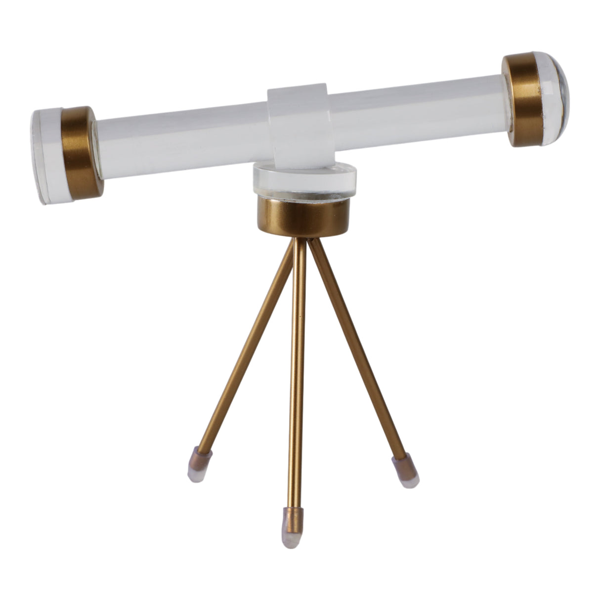 9" Bradford Acrylic And Brass Telescope D?cor