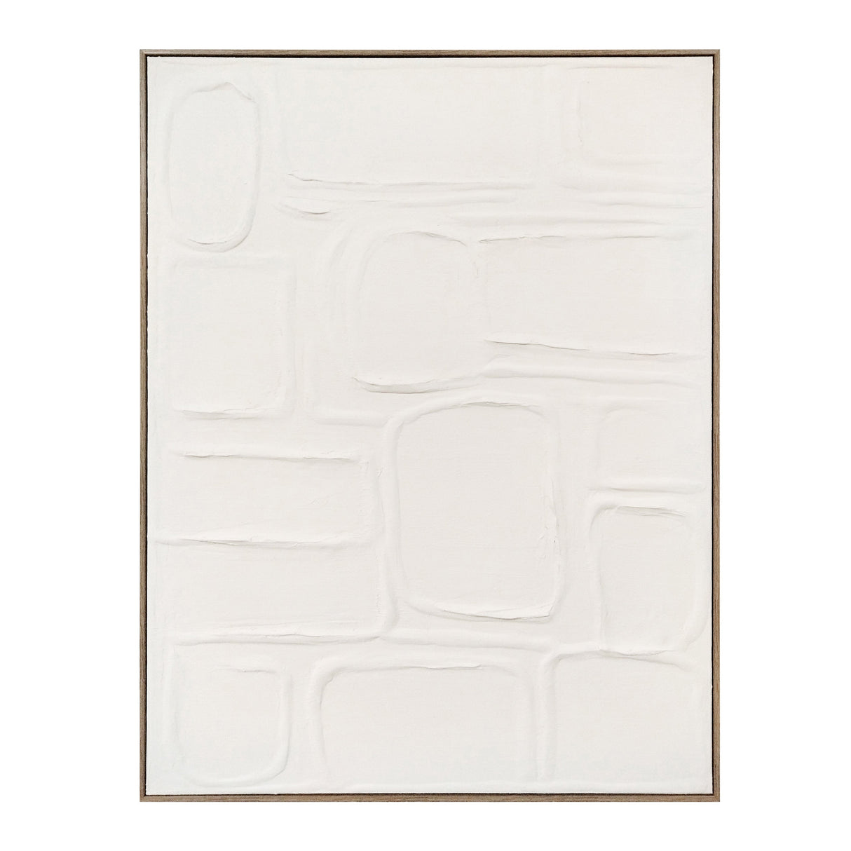 24x36" Abstrct Stone Pattern Txtred Wall Art, Ivry