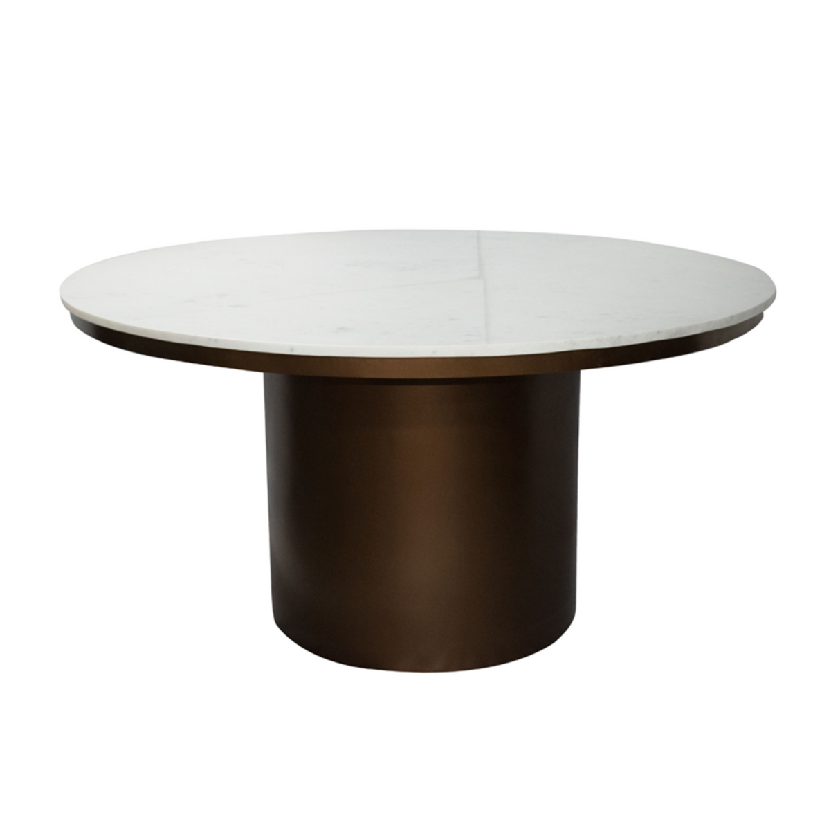 Moonstone Circular Bronze Base Dining Table - 4 Person
