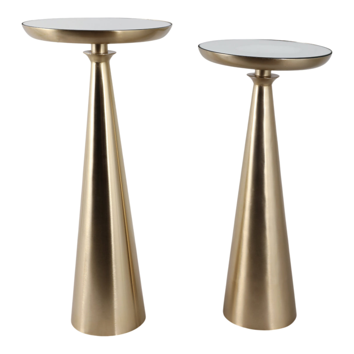 S/2 22/24" Bisbee Gold Cocktail Tables