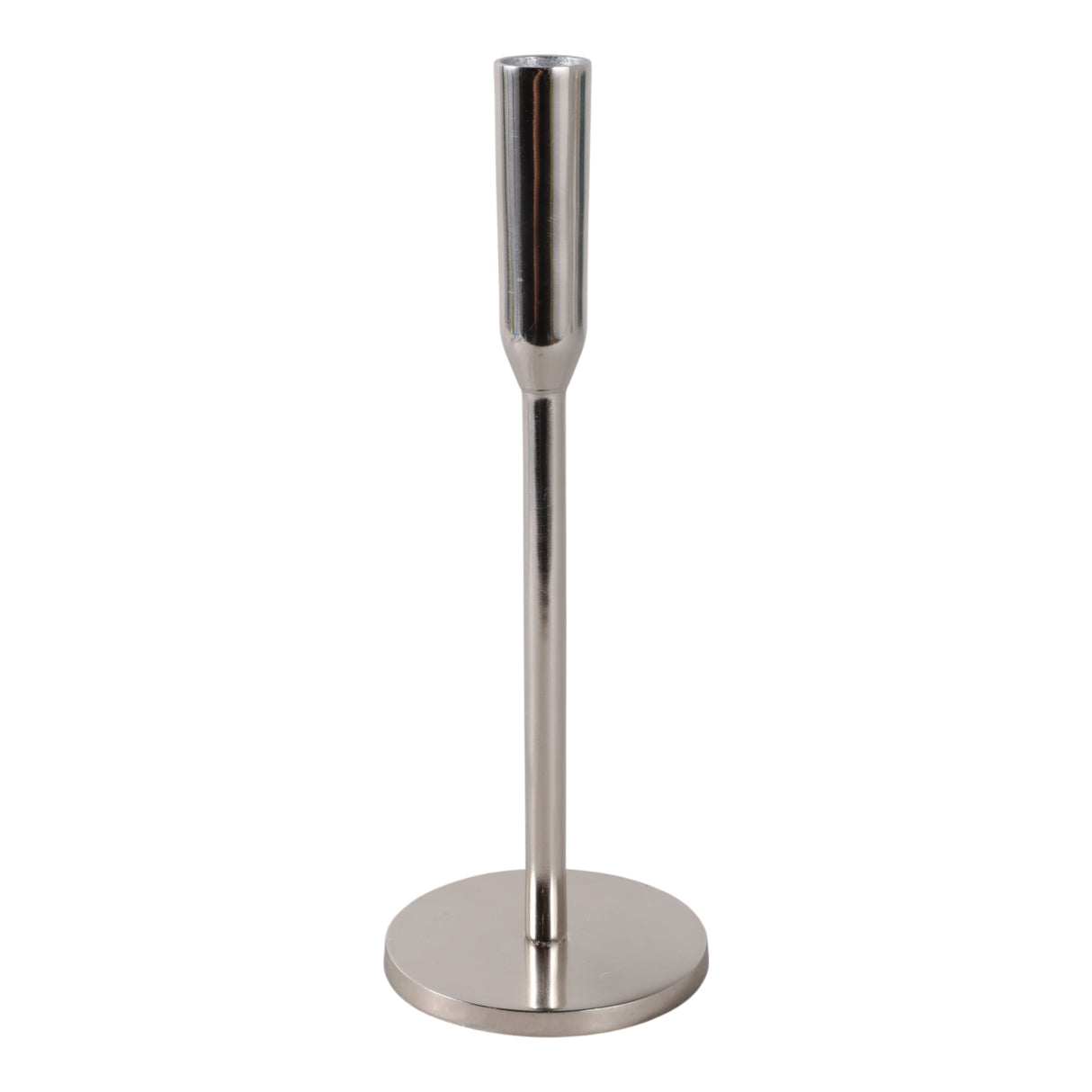 Metal, 11" Taper Candle Holder, Silver