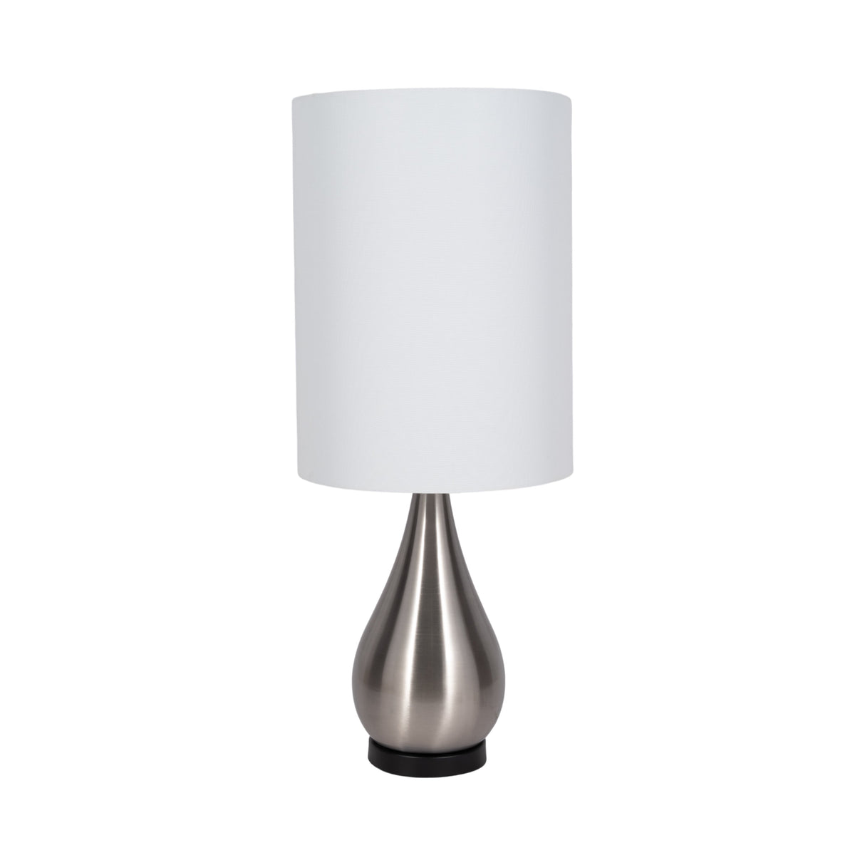 Metal 40" Teardrop Table Lamp, Silver