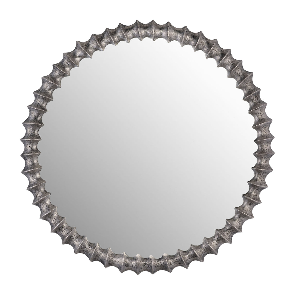 METAL,29",RING TEXTURE MIRROR,BRUSHED NICKEL