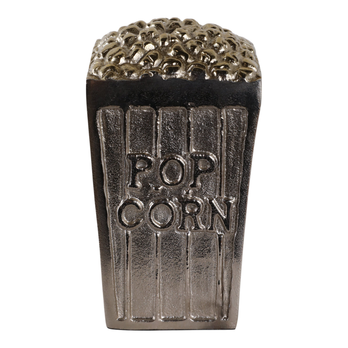 7" Popcorn Bucket, Silver/gold