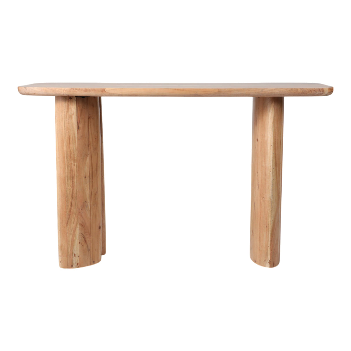 51x30 Acacia Curved Leg Console Table, Nat