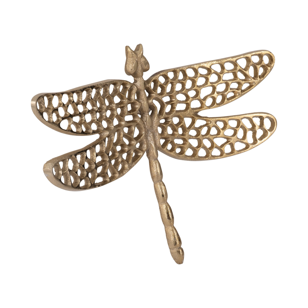 Metal, 10" Dragonfly W/ Cutouts , Gold