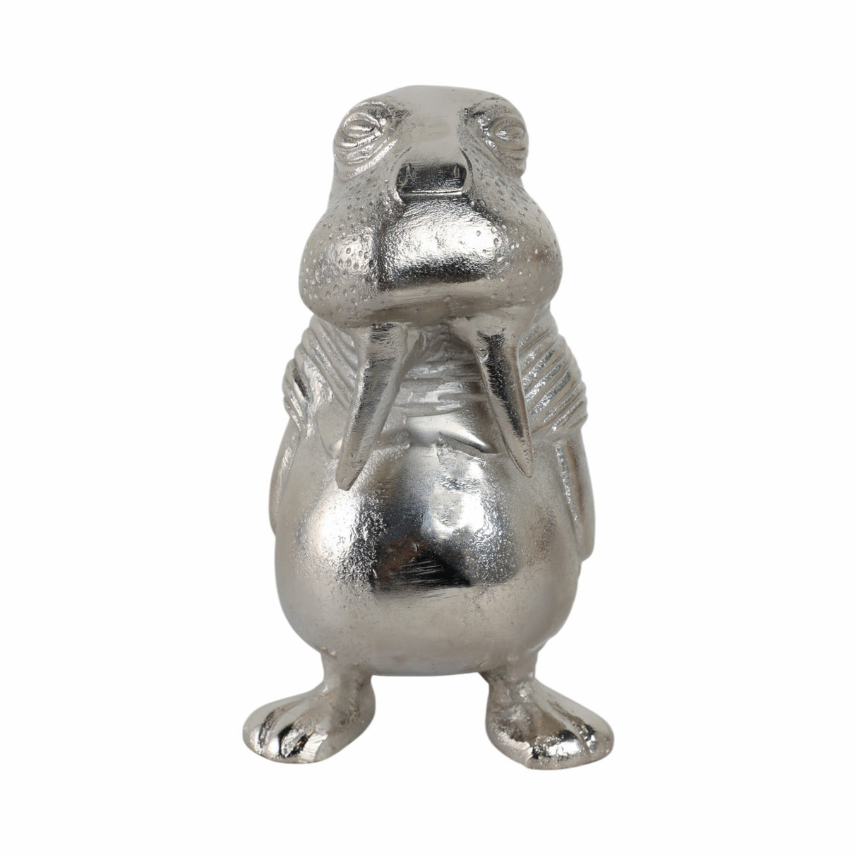 9x5" Metal Walrus, Silver