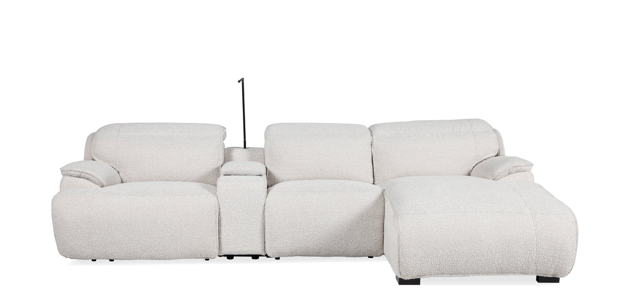 Cushy White Power Motion Recliner Set