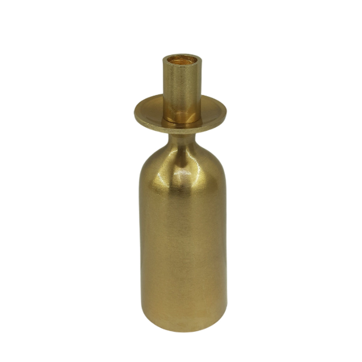 9x3" Wide Base Metal Taper Holder, Gold