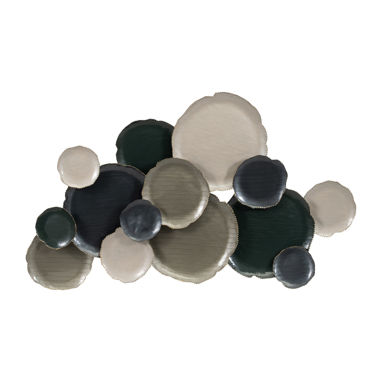 METAL, 60" LILY PADS WALL DECO, MULTI