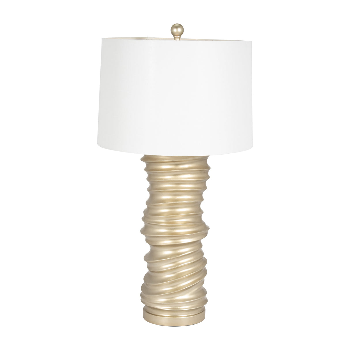 Resin 29" Stacking Rings Table Lamp, Champagne