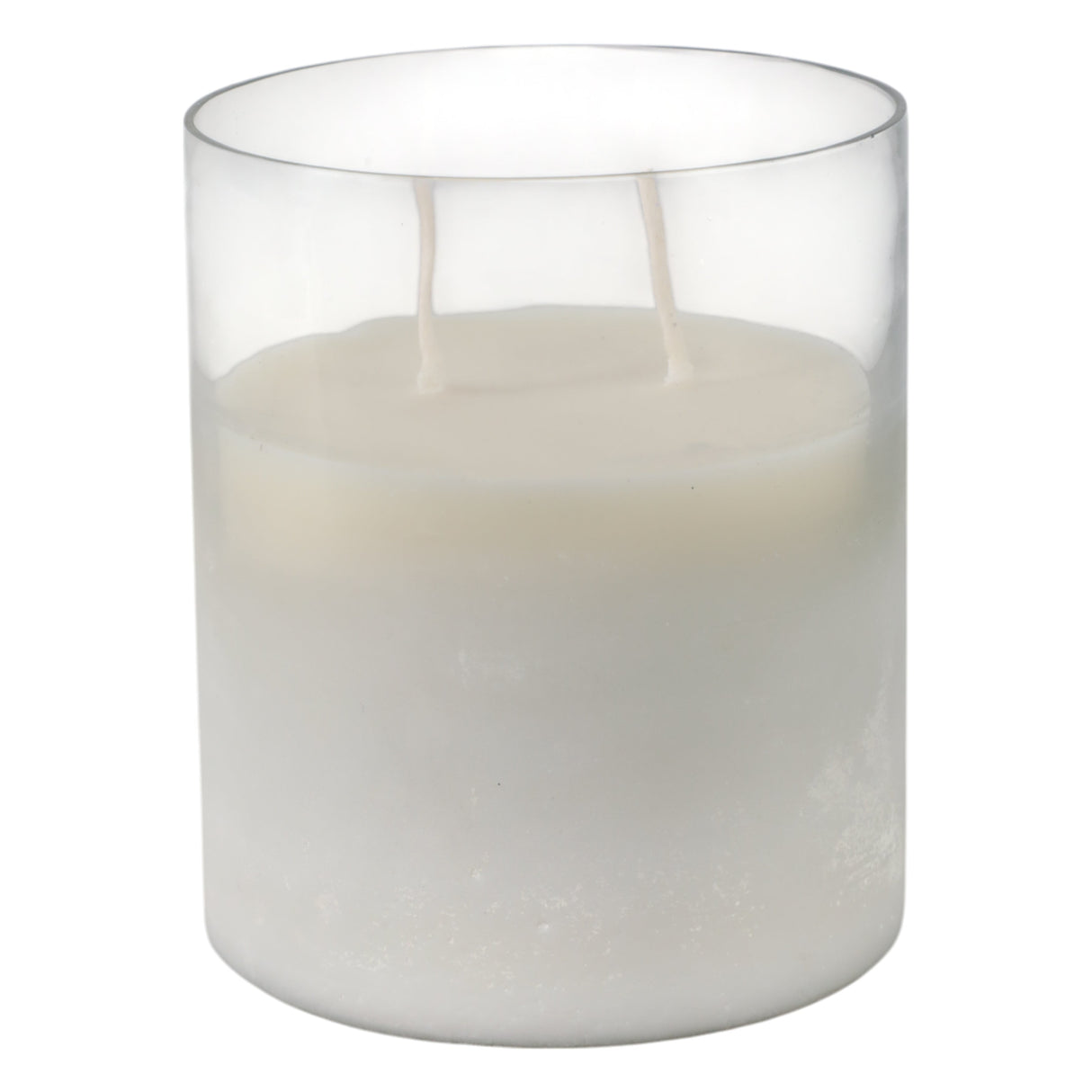 6x5" 34 Oz Jasmine Frosted Glass Candle, Clear