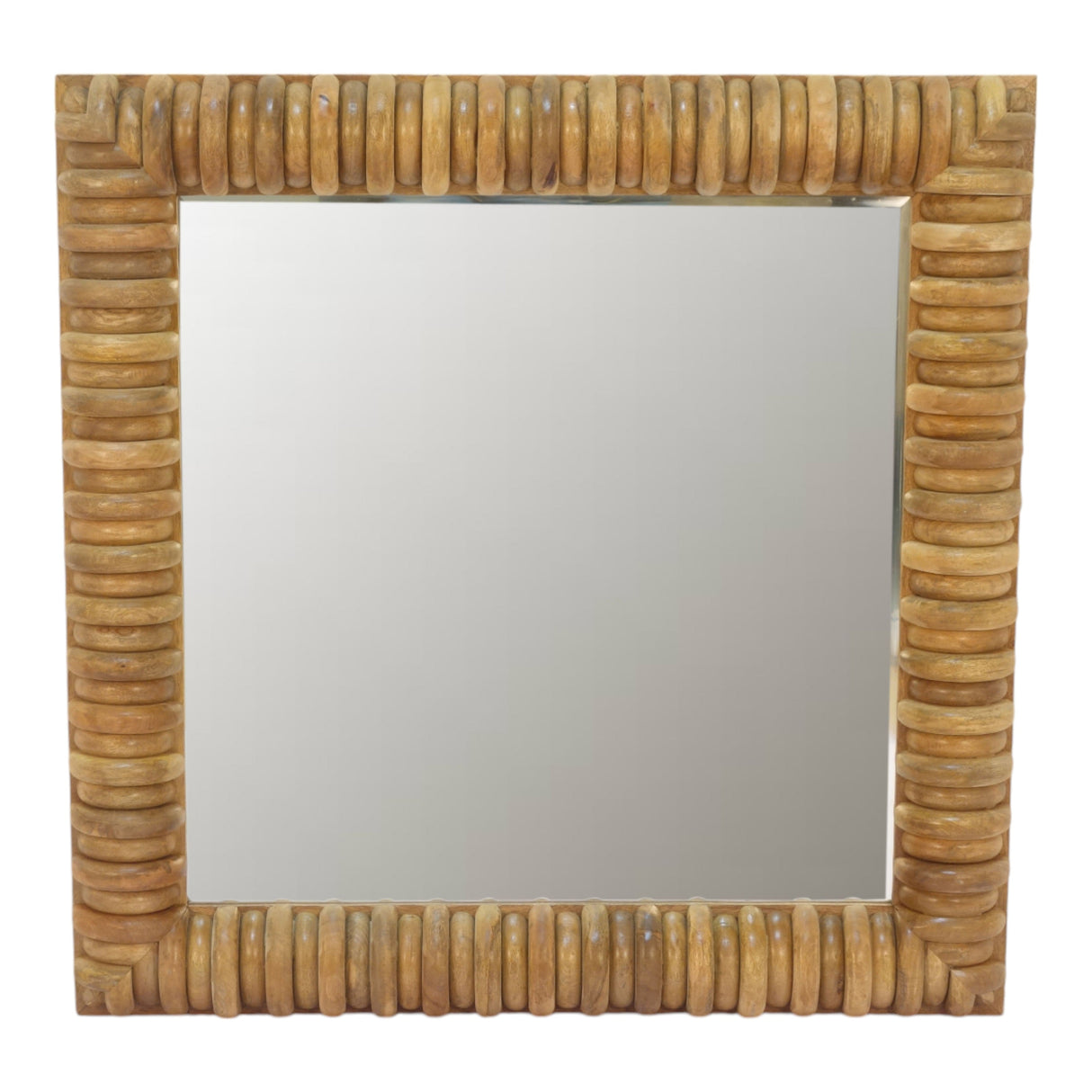 40" Toulon Wood Wall Mirror, Natural