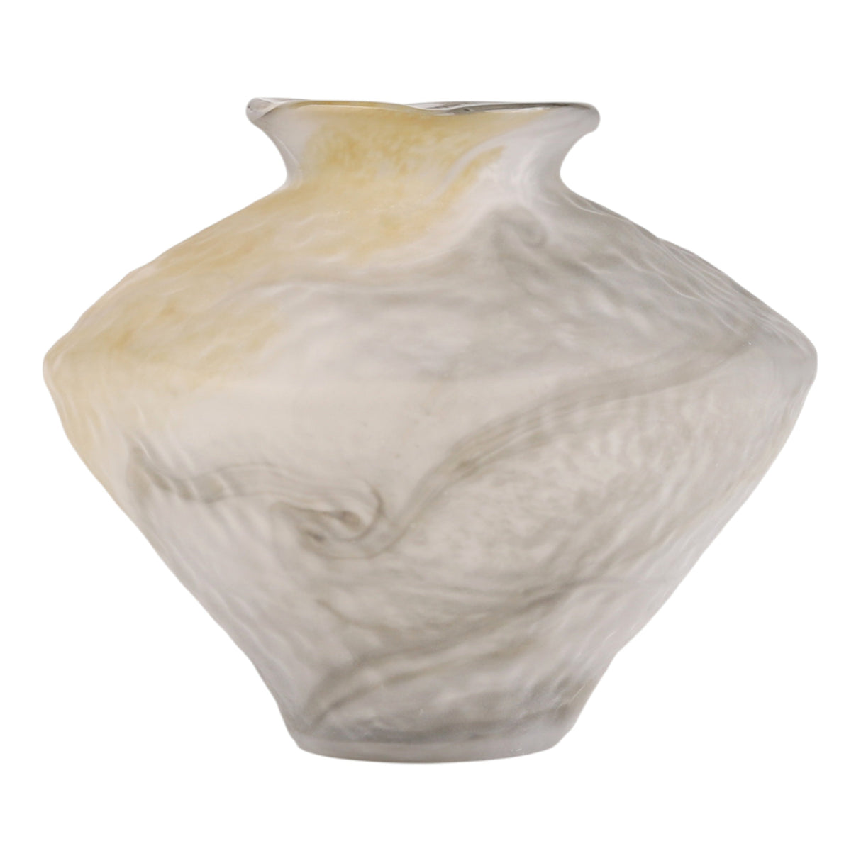 10" Tirzah Small Cream Glass Vase