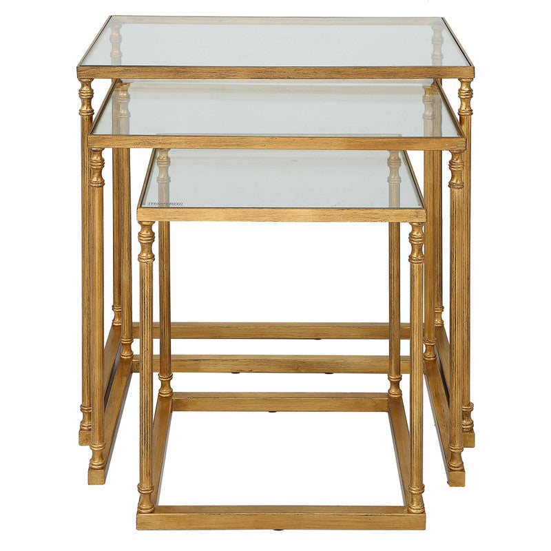Henzler 62 W x 46 H x 63 D Nesting Table - Mirror Top