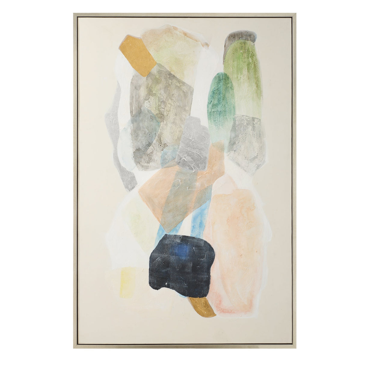 OVERLAPPING SHAPES Hand Painted Canvas