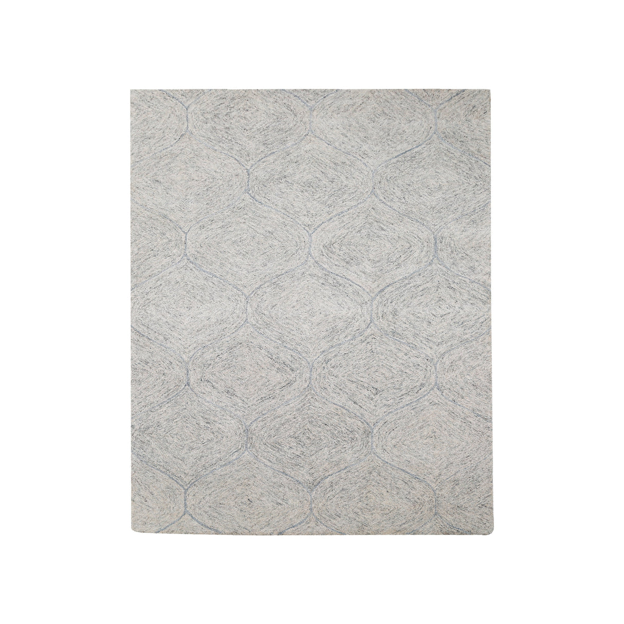 Modern Trellis Rug in Light Gray