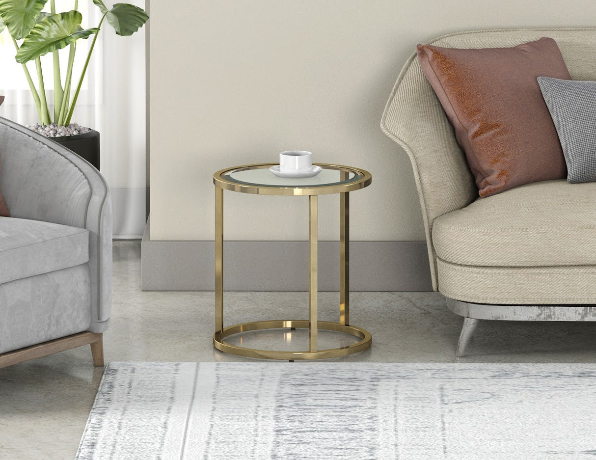 Glass ROUND SIDE TABLE