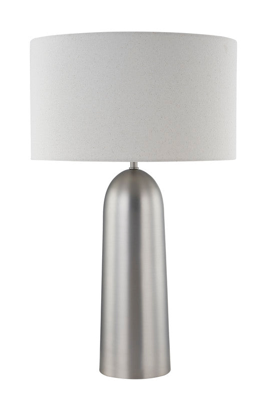 Atlas Matt Silver Table Lamp