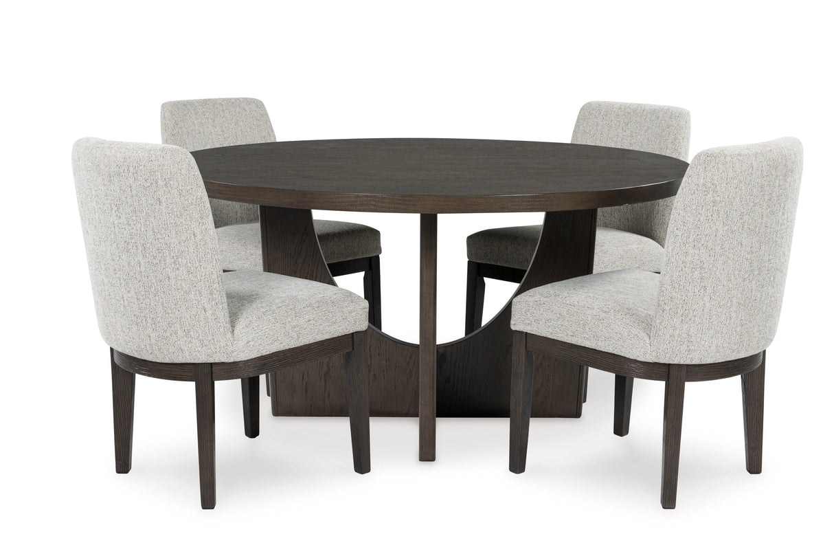 Burkhaus Round Dining Set 5 Chairs