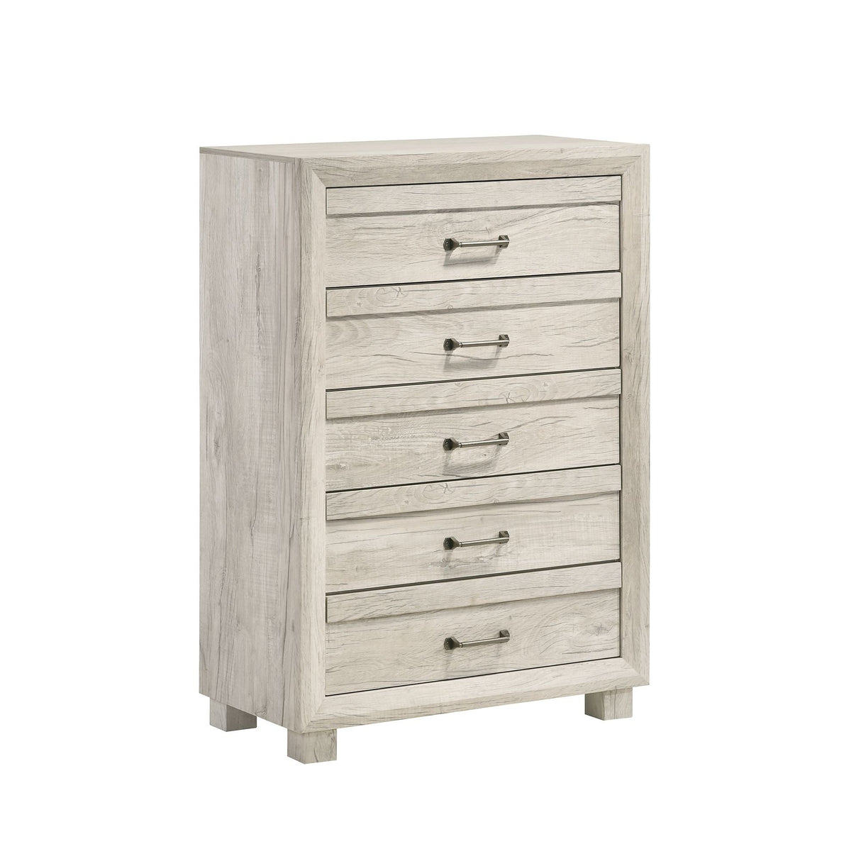 Fort Worth 5-Drawer Chest in White (Sturdy Act)