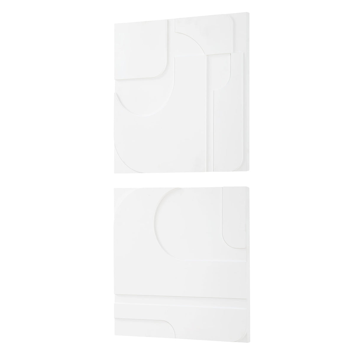 Contours White Wall Decor, S/2