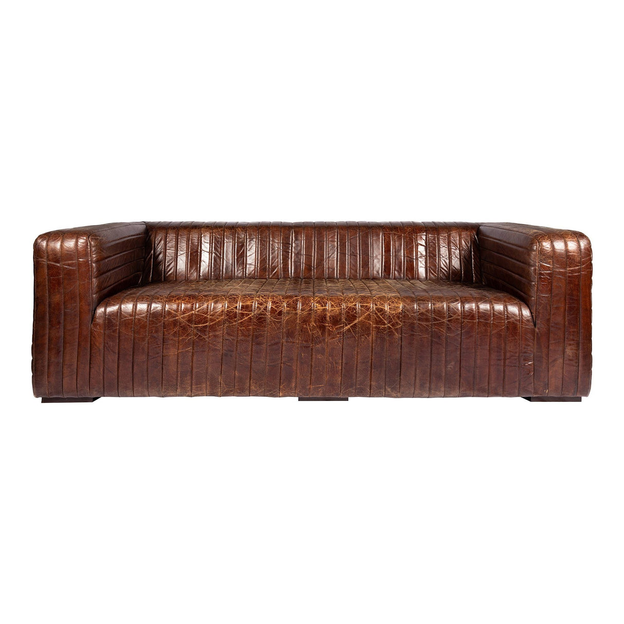 Castle Sofa Dark Brown Leather