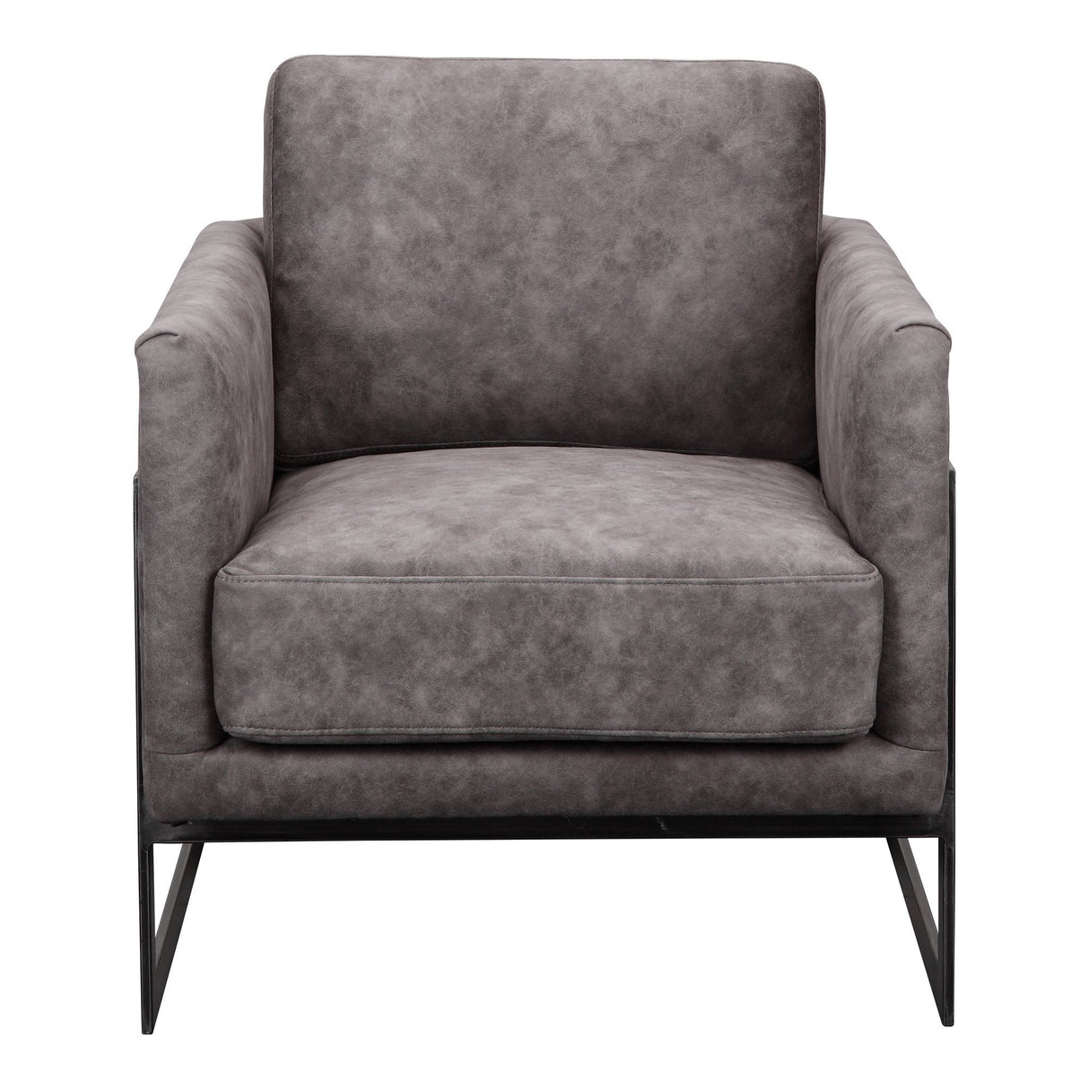 Luxley Club Chair Rolling Grey Velvet