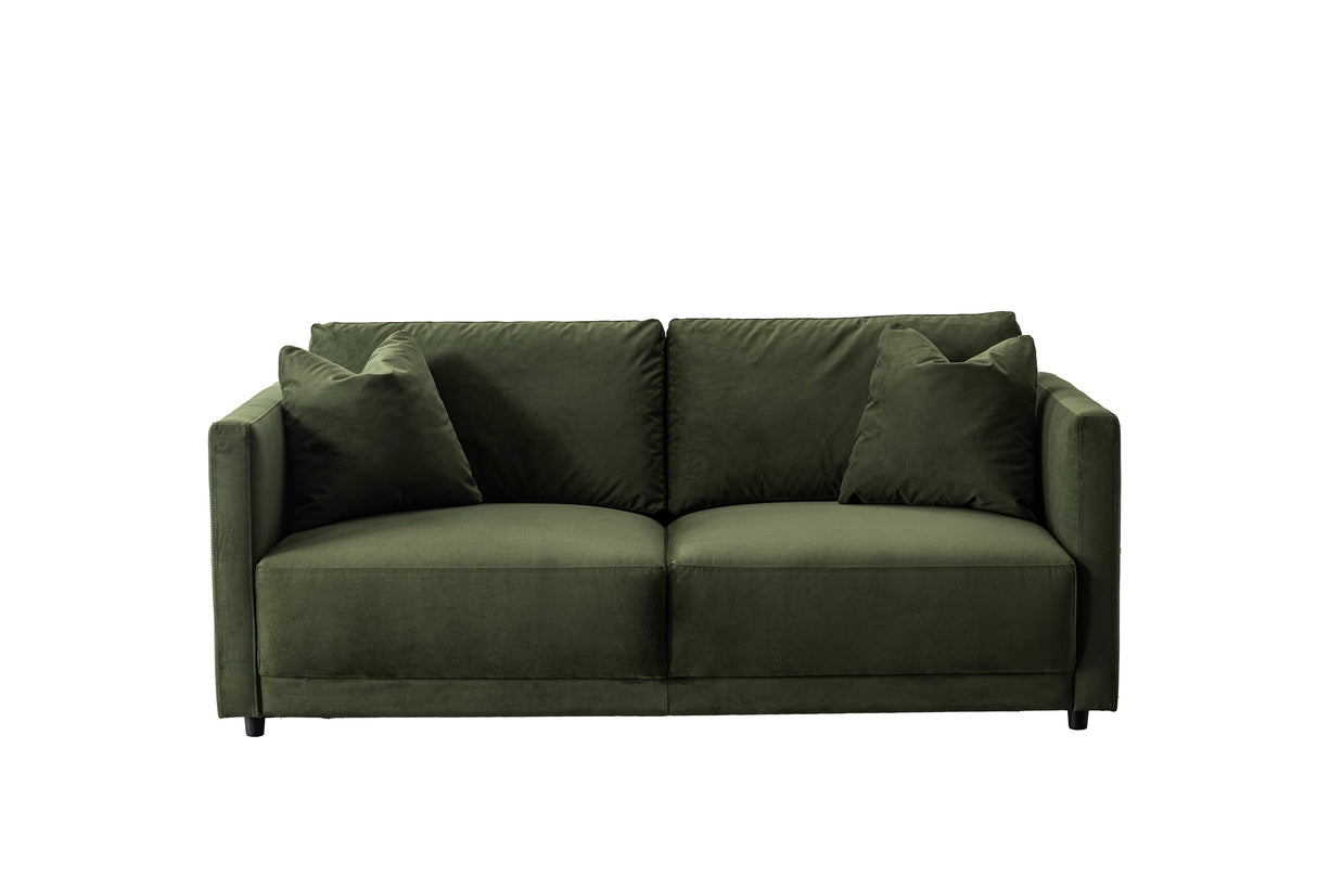 Velano Velvet Green Loveseat