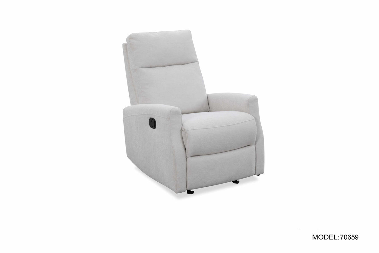 Roots Comfort White Manual Recliner