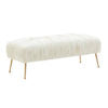 Jayla Cream Velvet Bench