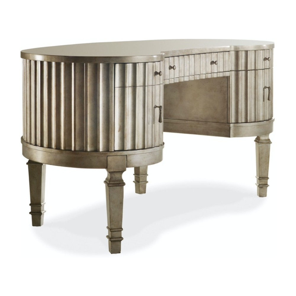 Melange Fluted Kidney Desk
