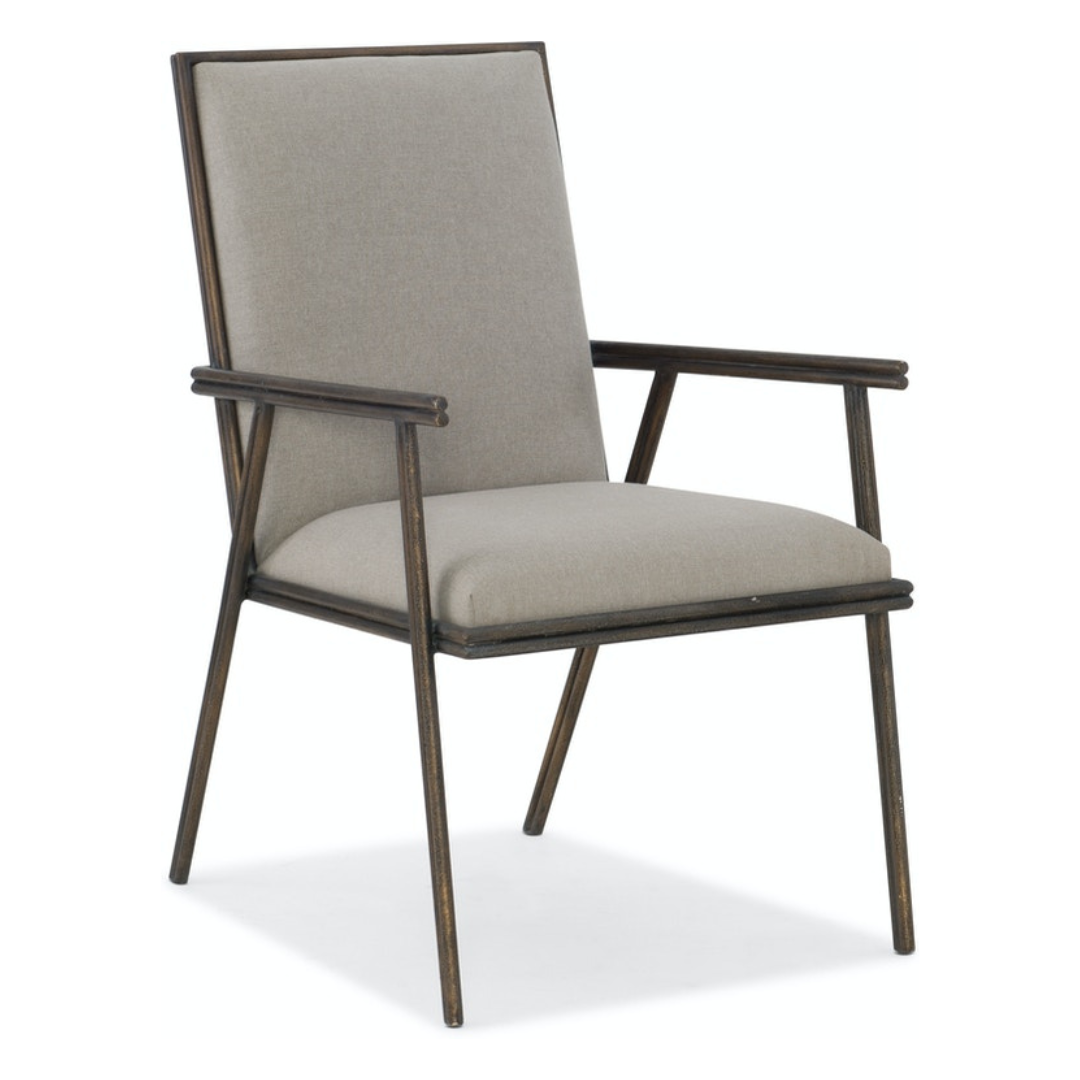 Fairview Metal Upholstered Arm Chair