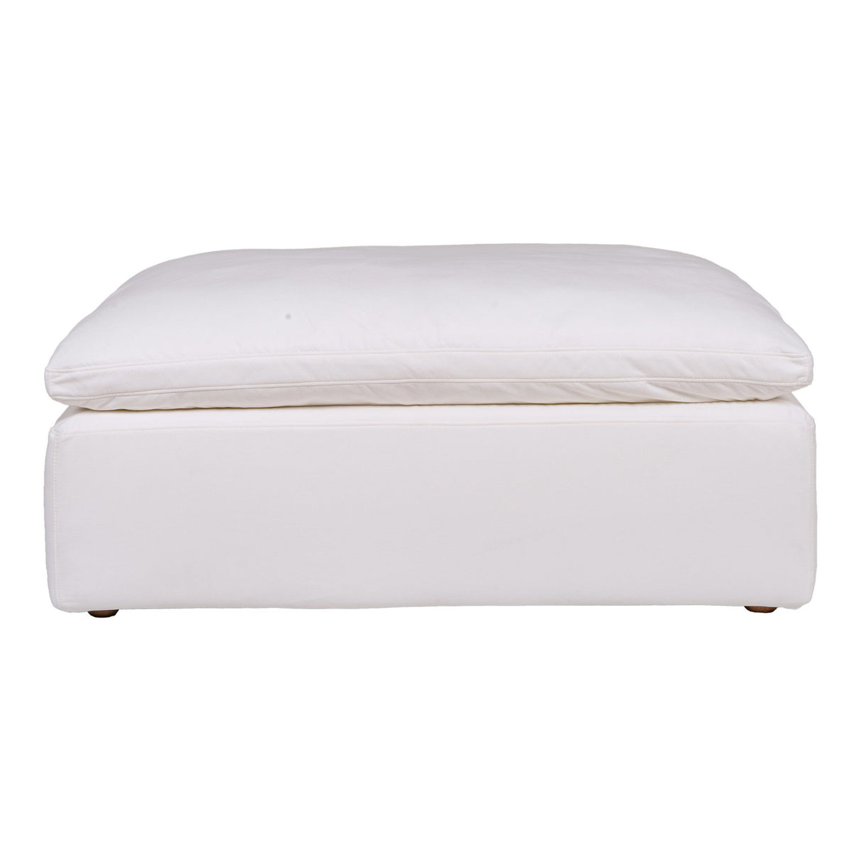 Clay Ottoman Livesmart Fabric White