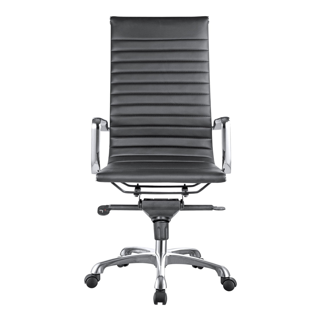 Studio Swivel Office Chair High Back Black Vegan Leather
